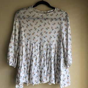 Ro & De lemon print blouse